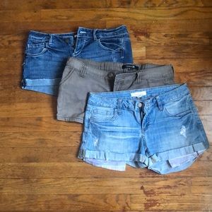 Set of 3 Low Rise Shorts